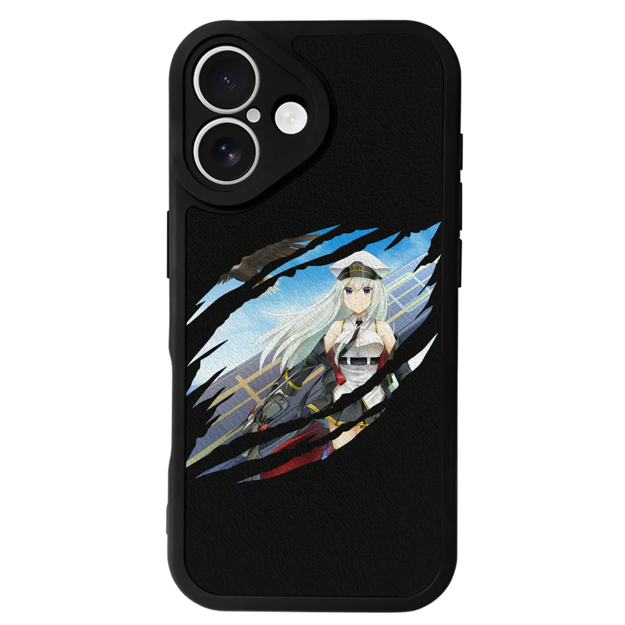 アズールレーン グッズ,エンタープライズ - IPhone 16シリーズ対応 ・ シリコンスマホケース ・ レザー調 ・ 高精度フィット ・ 耐衝撃 ・ ワイヤレス充電対応 ・ 精密カット